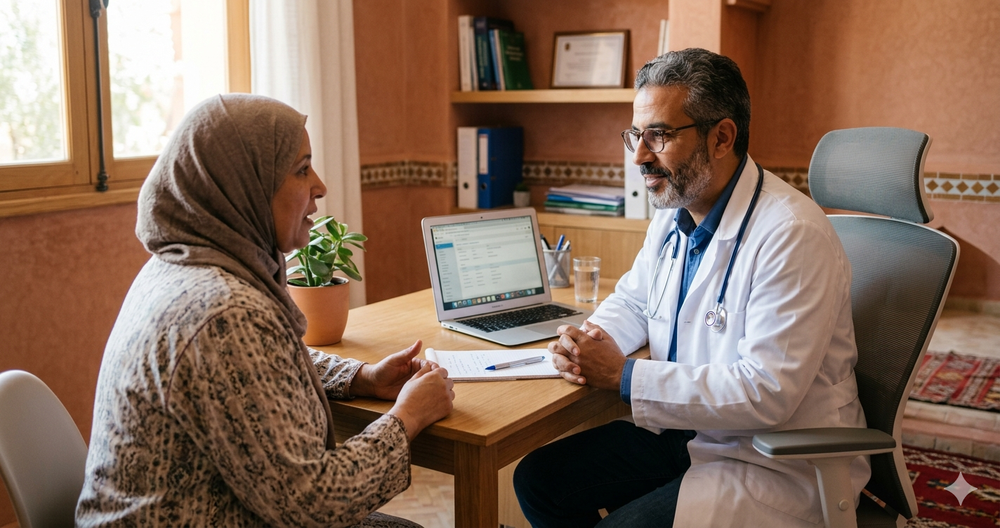 طبيب عام في مراكش - الدكتور طاج للكشف في العيادة والزيارة المنزلية